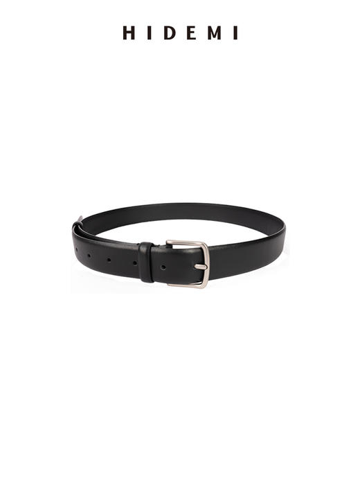 HIDEMI 极简进口牛皮方扣宽腰带 商品图3