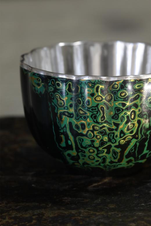 大漆银杯°菊韵花瓣杯（漆纹随机） 商品图7