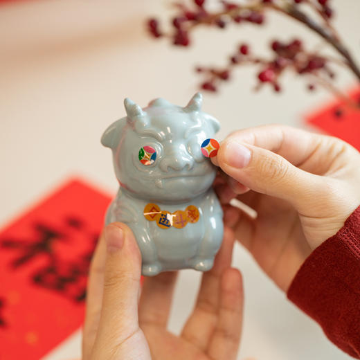 汝山明 龙年-画龙点睛汝窑小摆件 商品图8