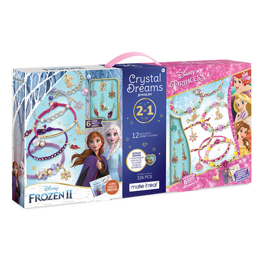 make it real美益睿 迪士尼冰雪奇缘2 & 迪士尼公主水晶之梦DIY玩具套装MIRC4382 商品图0