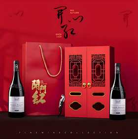 法国朗格多克原瓶进口特酿 获奖 红酒超重勃艮第瓶开门红双支礼盒装750ml*2