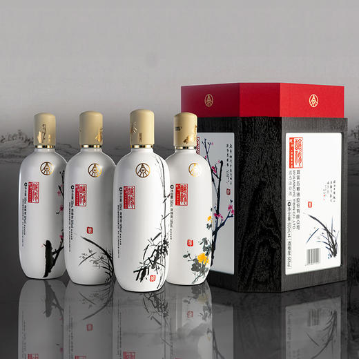 五粮液股份酿神梅兰竹菊礼盒 固态法浓香白酒 商品图0