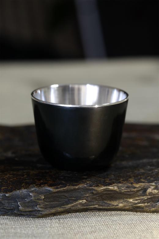 大漆银杯°直口杯（漆纹随机） 商品图2