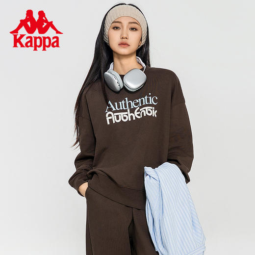Kappa卡帕套头衫2024新款女春字母运动卫衣休闲圆领长袖K0E22WT71 商品图1