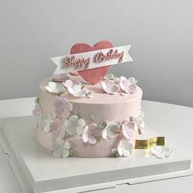 清新翻糖小花蛋糕