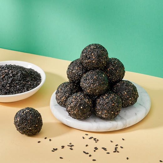 爆浆芝麻丸（200g/袋）黑芝麻黑米黑豆桑葚黑枸杞 商品图2