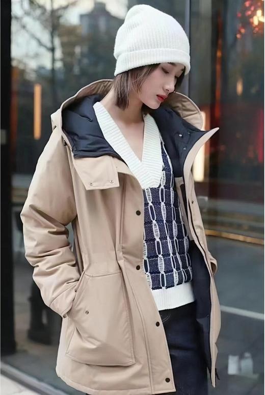 【高品质私服】【小禾同款经典工装风派克时装羽绒服】90白鹅绒，防风，防钻绒级别，品质佳，弹性足，保暖性强【无标出货 介意慎拍】 商品图1