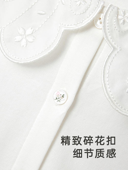 英氏童装女宝宝吸湿速干刺绣翻领衬衫纯棉2024新款YRCAJ1Q232A 商品图2