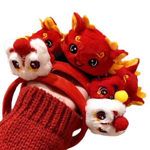 超喜庆的新年发箍+发夹 新年发箍2024新年快乐头饰 可爱发夹边夹 醒狮国风 汉服头饰 儿童发饰布艺新年配饰 商品图7