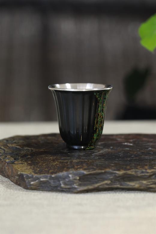 大漆银杯°闻香杯（漆纹随机） 商品图3