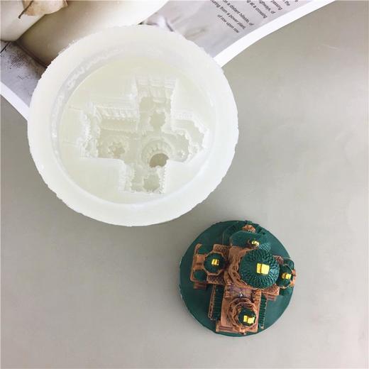 DIY索菲亚教堂硅胶模具烘焙蛋糕装饰模具建筑造型石膏滴胶蜡烛模 商品图3
