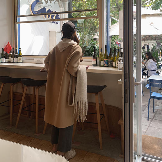 金蘑菇菇 黑标羊绒 纽约大衣 / 经典永存   松弛感羊绒大衣呢外套 商品图6