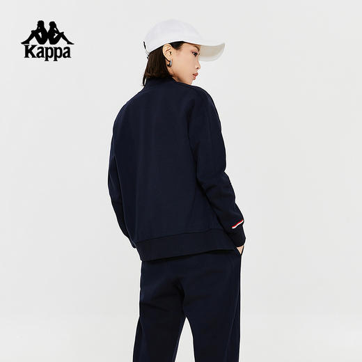 Kappa卡帕复古开衫2024新款女运动卫衣撞色休闲长袖外套K0E22WK01 商品图3