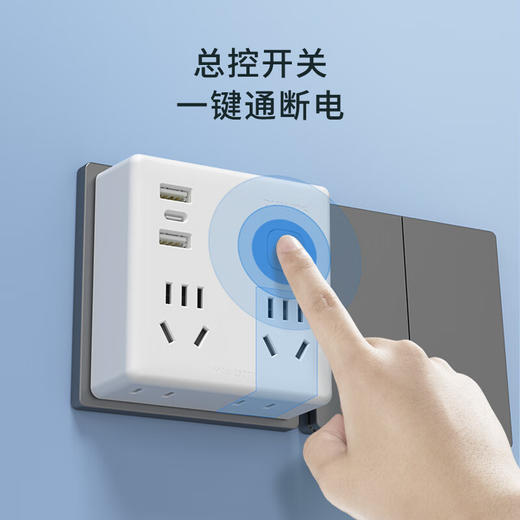 飞利浦（PHILIPS）魔方插座转换器/86型转换插座插头/USB+Typec插座扩展/一转多插座/多功能插座SPB4040W/93 商品图5