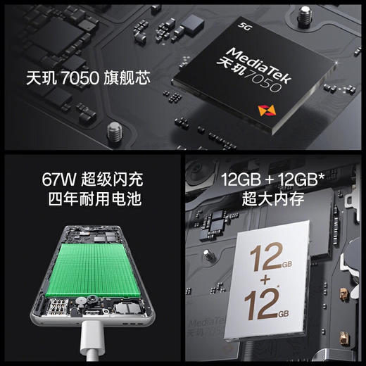 OPPO A2 Pro 天玑7050旗舰芯 67W超级闪充 超大内存 超大电量5G手机 商品图2
