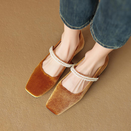 复古优雅，丝绒复古玛丽珍单鞋DQ1920 商品图6