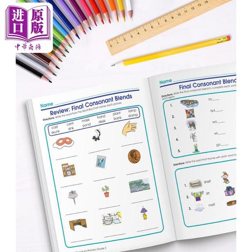 【中商原版】光谱练习册 自然拼读系列 2年级 Carson Dellosa Spectrum Phonics Grade 2 美国CarsonDellosa 英文原版进口教辅 商品图4