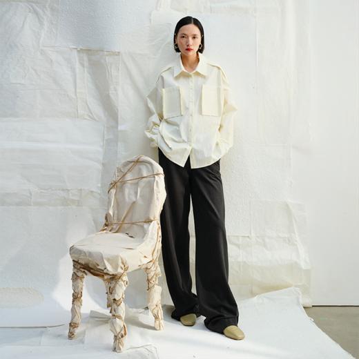 LIYIHAN书页口袋衬衫Y241C01570 商品图1