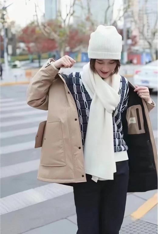 【高品质私服】【小禾同款经典工装风派克时装羽绒服】90白鹅绒，防风，防钻绒级别，品质佳，弹性足，保暖性强【无标出货 介意慎拍】 商品图3