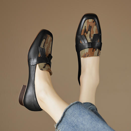 春季新款，乱搭色马毛牛皮舒适乐福鞋小皮鞋女单鞋XHD-D2402 商品图11