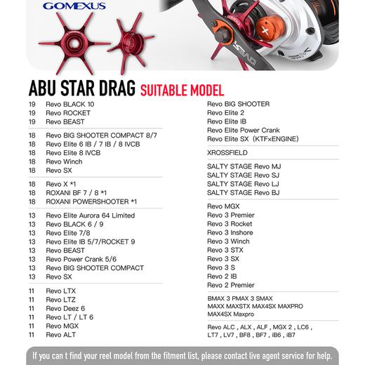 GOMEXUS革梦士渔轮星刹阿布五星碳纤维阿布代泽纳zenonBF7 BF8MAx 商品图1