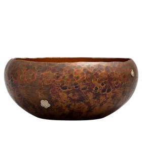 【样品清仓6折，仅1件，无货退款】臻宝堂（ZENBOTON）纯铜镶银梅花茶洗水洗纯手工茶渣桶茶具家用紫铜建水功夫茶道配件 暗香建水.器形更新 请联系客服 容量约850ml