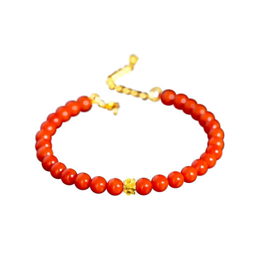 隽秀 国潮赤玉南红玛瑙本命年手链 可调节  水润油亮 匠心之作 商品图0