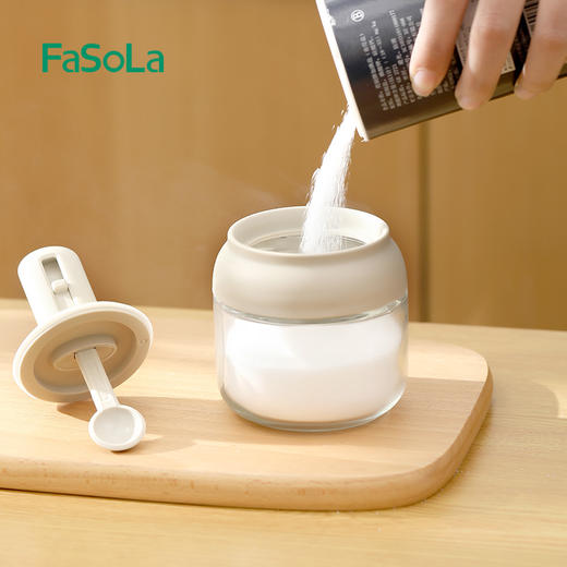 FaSoLa伸缩调料瓶勺盖一体厨房家用调料收纳盒盐味精密封防潮套装 商品图7