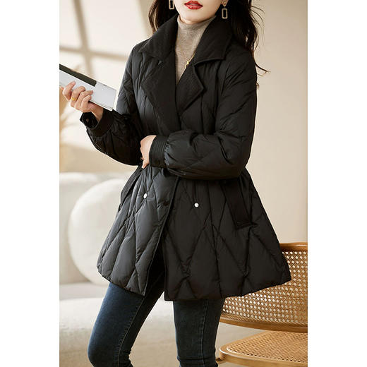 裁缝学苑AX159 中长款收腰系带西装领羽绒服纸样女装显瘦打版裁剪样板 商品图2