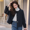 气质时尚简洁轻熟风，纯色双面呢短款大纽扣外套HR-ZYQ23121 商品缩略图3
