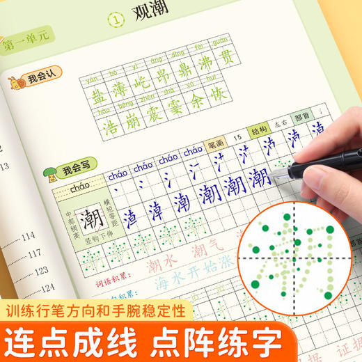 四五六年级课本同步练字帖小学生人教版语文上下册点阵硬笔描红本 商品图3
