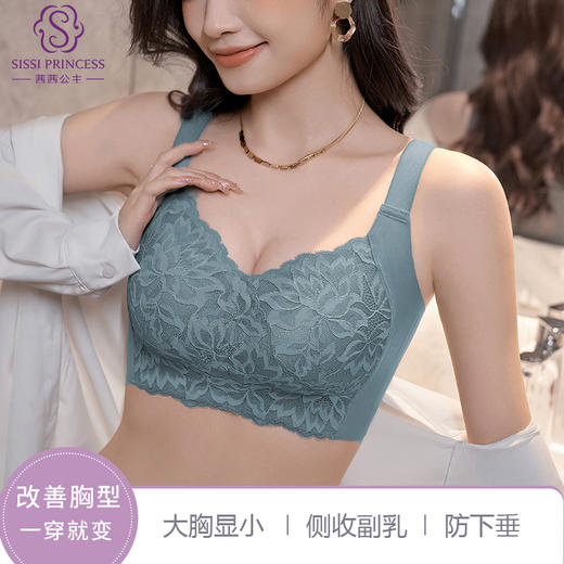 调整型内衣女士小胸聚拢显大上托收副乳防下垂品牌大胸显小文胸罩月光伊人养护文胸 商品图6