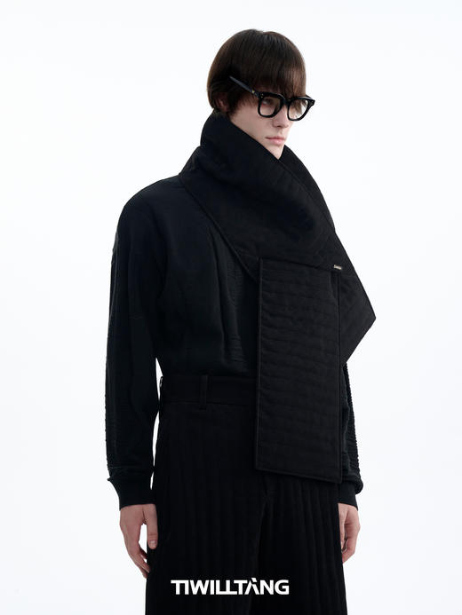 TIWILLTANG启世录“域翼霖晤”交叠绗棉围巾秋冬加厚围脖保暖 商品图1