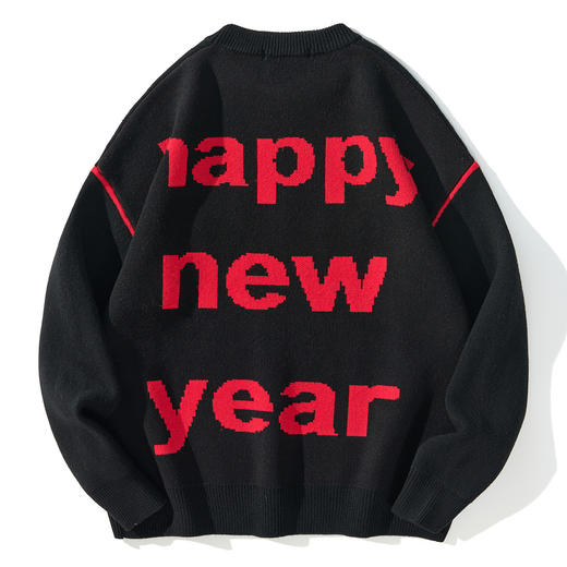 【新年款】罗蒙秋冬双面刺绣毛衣男加厚保暖男士毛衣时尚宽松男士针织衫男 商品图3