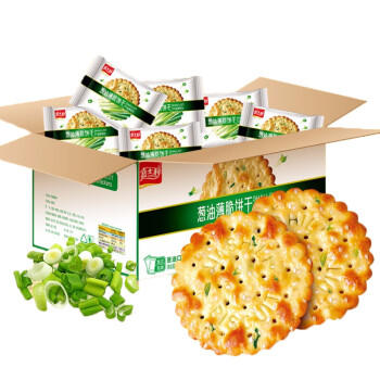 嘉士利饼干零食 营养早餐饼干 葱油薄脆饼干828g/整箱装香葱 零食礼盒 商品图5