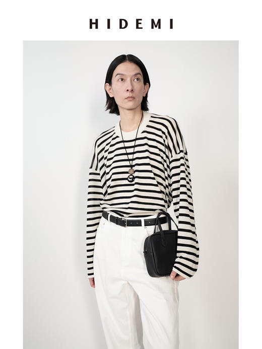 HIDEMI “我们的第一件龟背T”系列美利奴羊毛基础款简约柔软圆领打底衫 商品图1