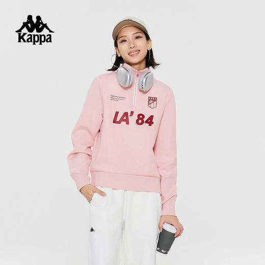 Kappa卡帕针织套头衫2024新款女春运动卫衣印花休闲长袖K0E22WT41 商品图1