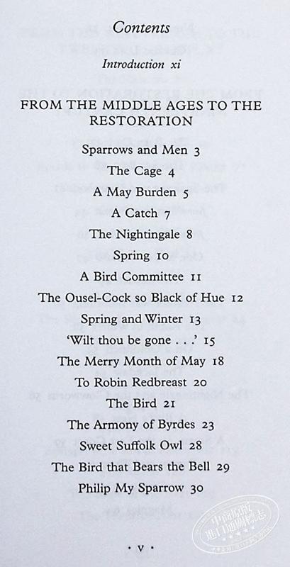 【中商原版】Collectors Library系列 关于鸟类的诗歌 Poems About Birds 英文原版 H J Massingham 赞美鸟儿 商品图4