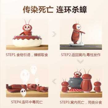 黑旋风热门商品蟑螂药杀蟑饵剂44个全窝室内端家用非无毒一锅屋贴胶饵灭 商品图4