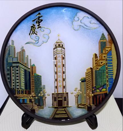 景泰蓝紫砂茶盘 商品图0