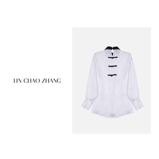 清仓捡漏不退不换【过年战袍】 LIN CHAO ZHANG 【长相思】醋酸国风衬衫 商品图3
