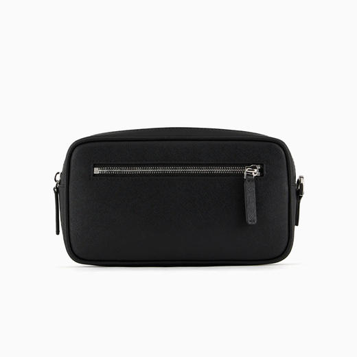 EMPORIO ARMANI 阿玛尼 男士再生 Saffiano 皮革鹰牌徽标手包 黑色 Y4R356 Y138E 81072 商品图2