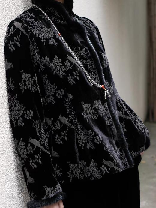 盛唐牡丹 |喜上眉梢丝绒水貂夹棉外套 商品图2