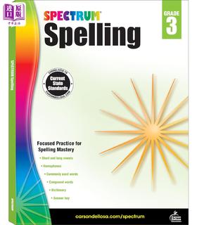 【中商原版】光谱练习册 单词拼写系列 3年级 Carson Dellosa Spectrum Spelling Grade 3 美国CarsonDellosa 英文原版进口