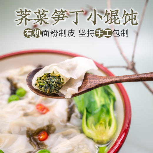 限时买赠【一穗堂荠菜笋丁/松茸菌菇小馄饨】  15克*20个  300克/满96顺丰生鲜速运、顺风冷链、京东包邮/有机面粉/手工包制/皮薄馅足/净素无五辛 商品图1