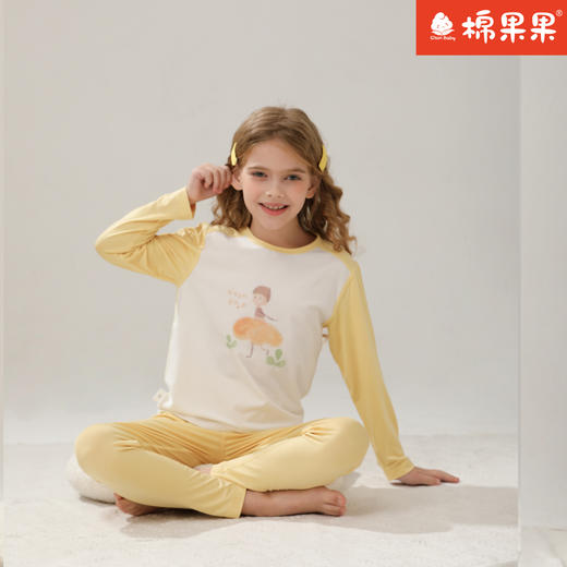 棉果果专柜同款春季新品内衣家居女宝5A抗菌莫代尔套头套装M121302424725 商品图2