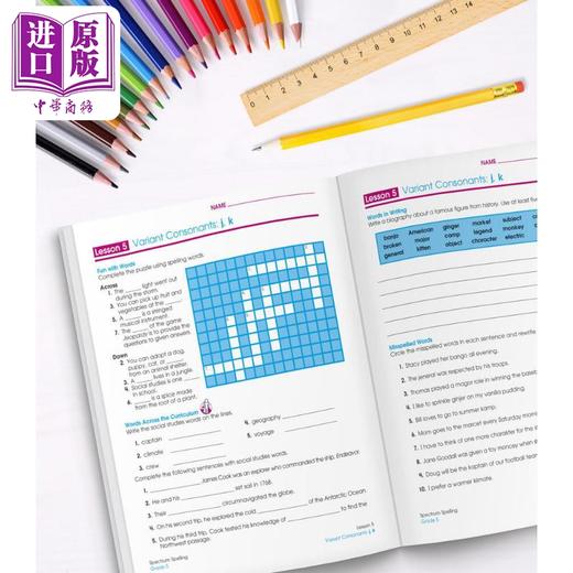 【中商原版】光谱练习册 单词拼写系列 5年级 Carson Dellosa Spectrum Spelling Grade 5 美国CarsonDellosa 英文原版进口 商品图4
