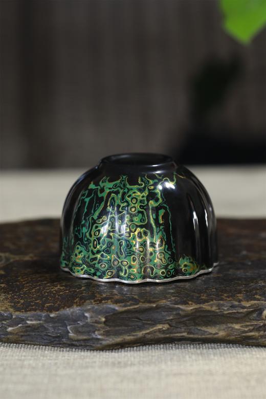 大漆银杯°菊韵花瓣杯（漆纹随机） 商品图5