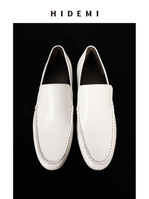HIDEMI 极简进口牛皮乐福平底鞋 商品图6