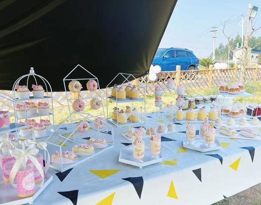 纯真粉色系花朵甜品台 商品图0